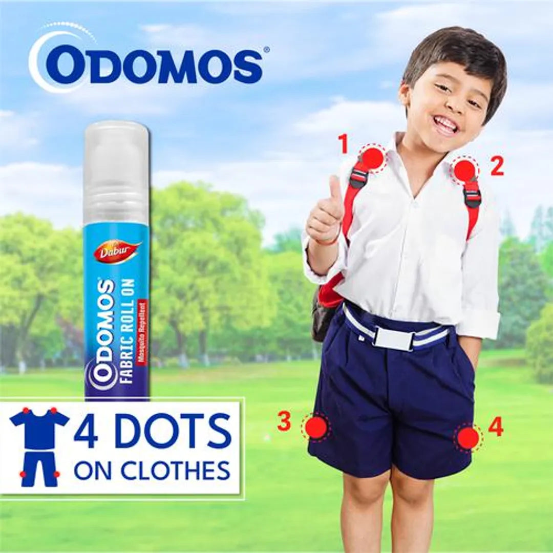 Odomos Mosquito Repellant Fabric Roll On - 8ml