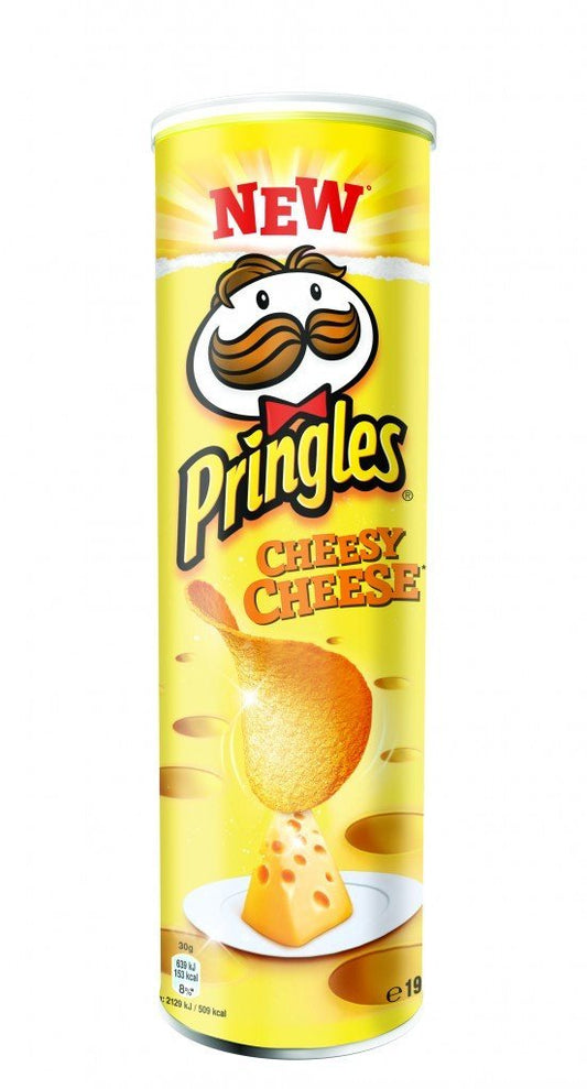 10x Pringles Cheesy Cheese Potato Chips, Pack of 10 - 165g each