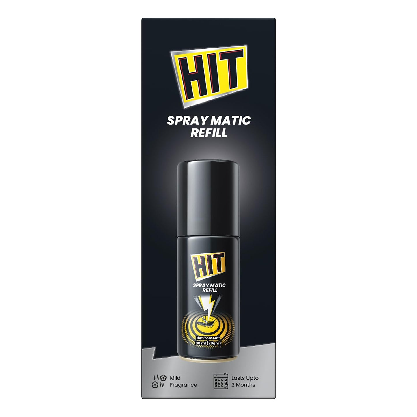 HIT Spray Matic Mosquito Repellent Dispenser Refill | Automatic Spraying Every 2 hours for Total 6 hours | 12hrs Mosquito Protection | Refill Lasts Up to 2 Months