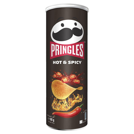 10x Pringles Hot & Spicy Chips Pack of 10 - (165g each)