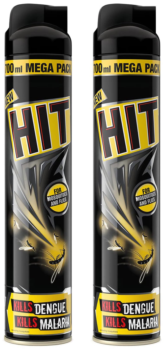 Hit Flying Insect Killer - Mosquito & Fly Killer Spray (700Ml) | Instant Kill | Protection From Dengue & Malaria, Pack Of 2