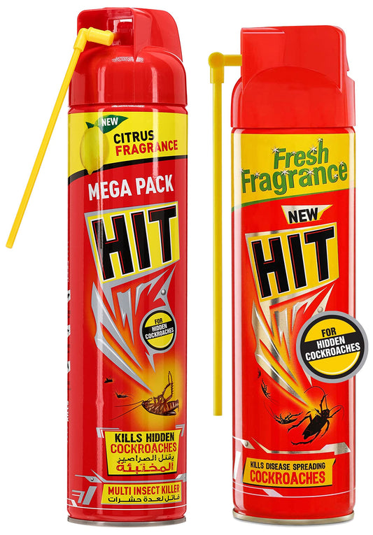 HIT Crawling Insect Killer – Cockroach Killer Spray (700ml) & HIT Flying Insect Killer - Mosquito & Fly Killer Spray (400ml) & Malaria & HIT Spray - Crawling Insect Killer (200ml)